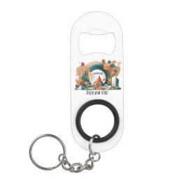 ステイ楽しむ引用文AIアート キーホルダー栓抜き