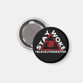 ステイ目#blacklivesmatter抗議動揺して マグネット (正面/裏面)