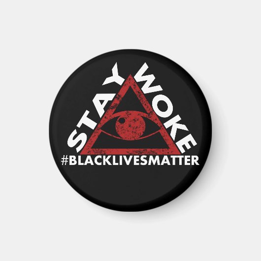 ステイ目#blacklivesmatter抗議動揺して マグネット (正面)