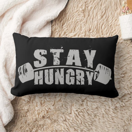 ステイ空腹 – ボディビルトレーニング やる気を起こさせる ランバークッション (ブランケット)