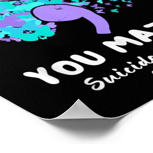 ステイ自殺防止認識度蝶 ポスター (角)