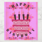 ステイ賛美ルもっと多くのハッピーバースデーがある ワインラベル (シングルラベル)