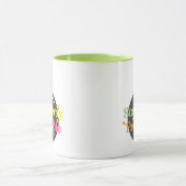 ステイ遠くにムスナーキーおもしろい引用文カラフル マグカップ (中央)