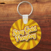 ステイ金ゴールドポニボーキーチェーン キーホルダー (正面)