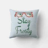 ステイ霜の降りたウィンターことわざ クッション (裏面)