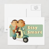 ステイ頭が切れるスクーター・モンキー ポストカード (正面/裏面)