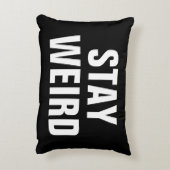 ステイ風変わりおもしろい白黒タイポグラフィ装飾用クッション アクセントクッション (裏面(縦))