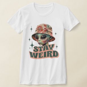 ステイ風変わりエイリアンタイダイ女性のTシャツ Tシャツ
