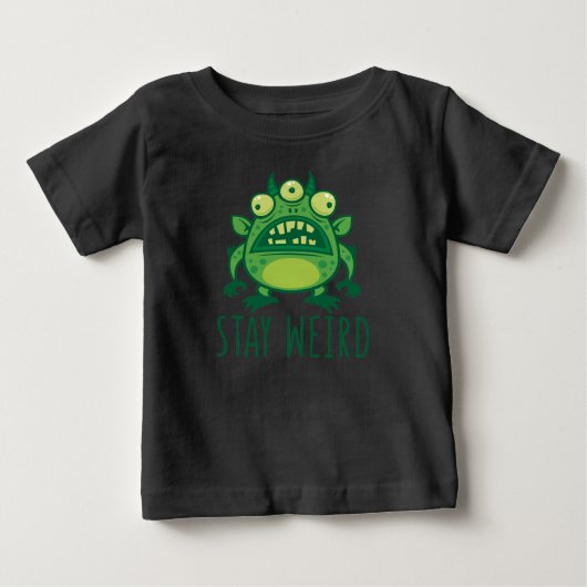 ステイ風変わりエイリアンモンスター ベビーTシャツ (正面)