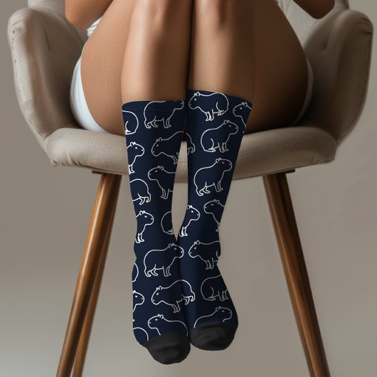 ステイ風変わりキャおもしろいピバラパターン ソックス