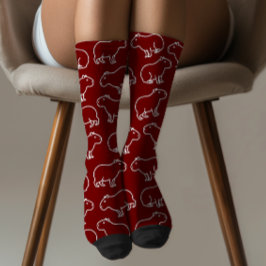 ステイ風変わりキャおもしろいピバラパターン ソックス