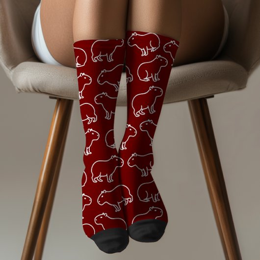 ステイ風変わりキャおもしろいピバラパターン ソックス