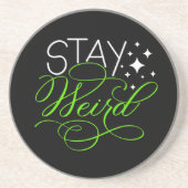 ステイ風変わりコズ予測できなやる気を起こさせる引用文 コースター (正面)