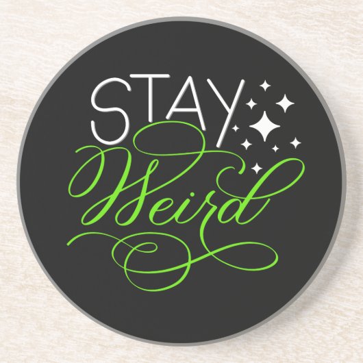 ステイ風変わりコズ予測できなやる気を起こさせる引用文 コースター (正面)