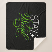 ステイ風変わりコズ予測できなやる気を起こさせる引用文 シェルパブランケット (正面)