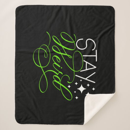 ステイ風変わりコズ予測できなやる気を起こさせる引用文 シェルパブランケット (正面)