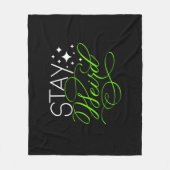 ステイ風変わりコズ予測できなやる気を起こさせる引用文 フリースブランケット (正面)