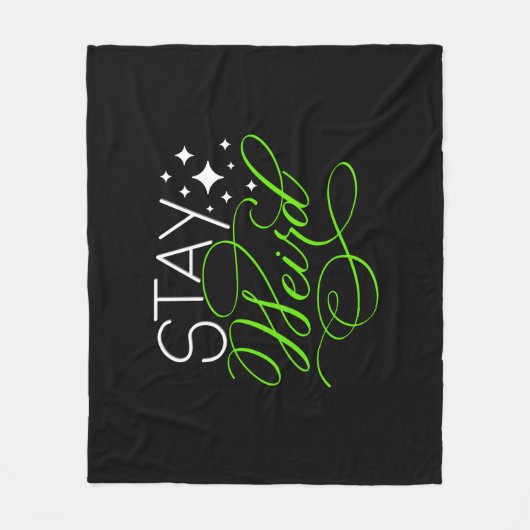 ステイ風変わりコズ予測できなやる気を起こさせる引用文 フリースブランケット (正面)