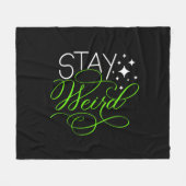 ステイ風変わりコズ予測できなやる気を起こさせる引用文 フリースブランケット (正面(横))