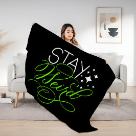 ステイ風変わりコズ予測できなやる気を起こさせる引用文 フリースブランケット