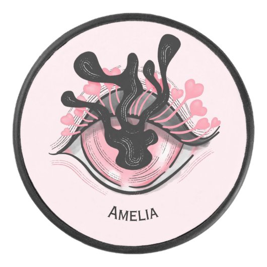 ステイ風変わりゴシックピンクアイクリームホラーウィッカ アイスホッケーパック (正面)