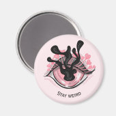 ステイ風変わりゴシックピンクアイクリームホラーウィッカ マグネット (正面/裏面)