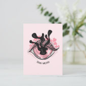 ステイ風変わりゴシックピンクアイクリームホラーウィッチ ポストカード (スタンド正面)