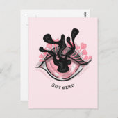 ステイ風変わりゴシックピンクアイクリームホラーウィッチ ポストカード (正面/裏面)