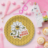 ステイ風変わりスケートボードデイジー ペーパープレート (パーティー)