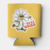 ステイ風変わりスケートボードデイジー 缶クーラー (正面)