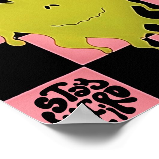 ステイ風変わりトリップ(幻覚体験)のようなエイリアンウォールアート ポスター (角)