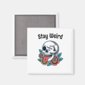 ステイ風変わりレトロスカル マグネット (正面/裏面)