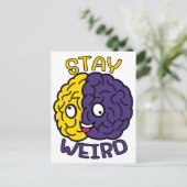 ステイ風変わり-おっちょこちょいの顔脳 ポストカード (スタンド正面)