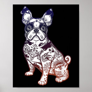 ステイ風変わり-ヴィンテージフランスのブルドッグTattoo Pet Lov ポスター