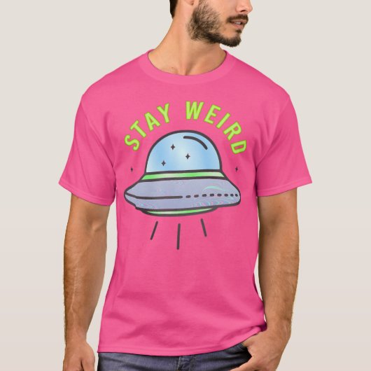 ステイ風変わり- Ufo Tシャツ (正面)