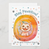 ステイ鮮やかパシティブ誕生日/勇気付けられる/ シーズンカード (正面/裏面)