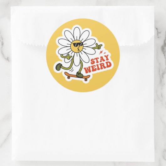 ステイ・ウィアード スケートボードのデイジー ラウンドシール (バッグ)
