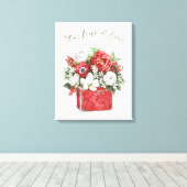 ステイ・ウォーミング&コージー キャンバスプリント (インサイチュ (ウッドフロア))