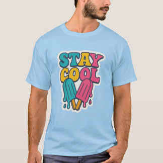ステイ クール - レトロ サマー ポップシクル Tシャツ