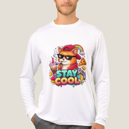 ステイ クール ヴァイブス - チルキャット ストリートウェア トライブレンドTシャツ