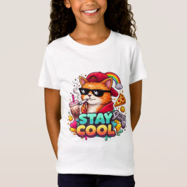 ステイ クール ヴァイブス - チルキャット ストリートウェア Tシャツ