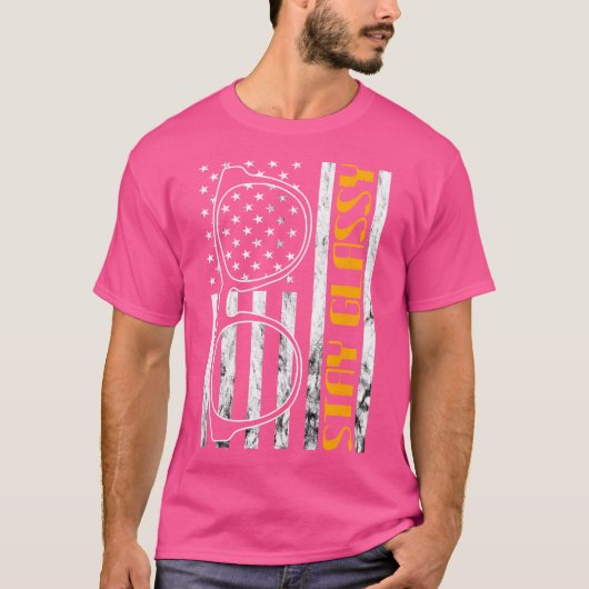 ステイ・グラッシー・アメリカ米国国旗のアイドクターアイ気にO Tシャツ (正面)
