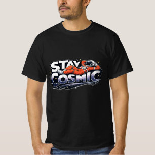 ステイ コズミック アストロノート スペース グラフィック Tシャツ