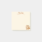 ステイ・コージーかわいいフクロウと紅葉 ポストイット (正面)