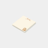 ステイ・コージーかわいいフクロウと紅葉 ポストイット (アングル)