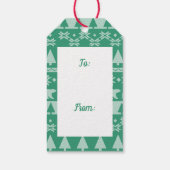 ステイ・コージー |ブルドッグフランスのトナカイのクリスマス ギフトタグ (裏面)