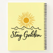 ステイ・ゴールデン・スパイラル写真ノートブック ノートブック (裏面)