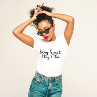 「ステイ・スウィートステイシック」 フェミニン Tシャツ