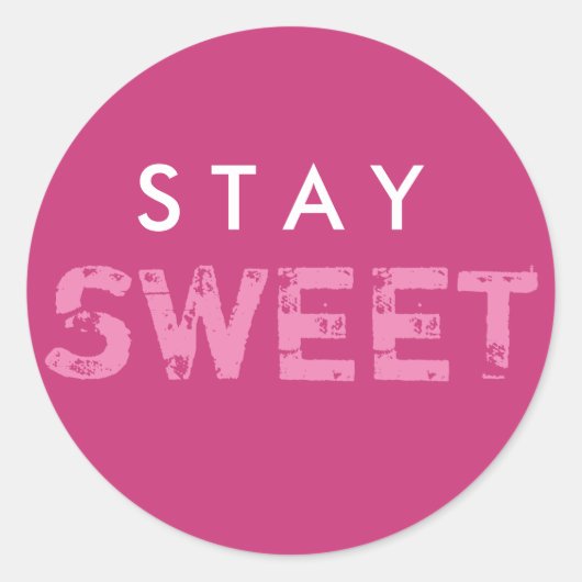 ステイ・スウィート・ステッカー ラウンドシール (正面)