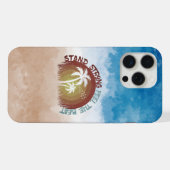 ステイ・ストロング – レトロビーチ版 iPhoneケース (裏面横)